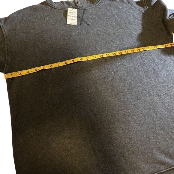 NWT Style &Co grey men hoodie ribbed long sleeves size XXL - Picture 4 of 10